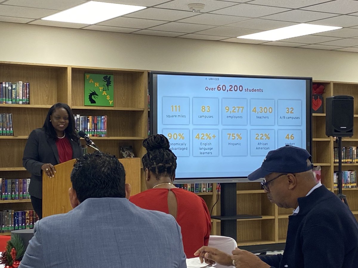 Dr. Goffney addresses our area state legislators about priorities for the upcoming 88th Texas Legislative Session. @drgoffney #aldineisdconnected @AldineISD