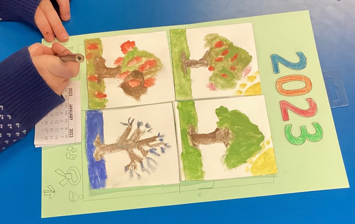 RavensdalePS's tweet photo. The children in Year 3 have absolutely blown us away today with their painting skills! Just look at these incredible calendars! 🎨 #RPSY3 #art https://t.co/1sSc9xxfLC