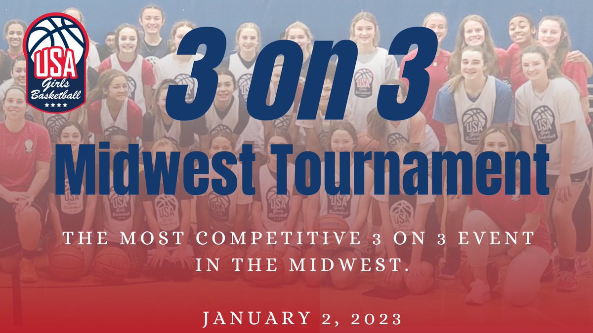 🗣️WE HAVE AN ANNOUNCEMENT🗣️

Our annual USAGB Midwest Elite Camp is running as a 3 on 3 event this Winter! 

✔️ Exciting, fast paced play! 
✔️ LEGIT competition
✔️ Paid refs on every court
✔️ No time outs, no coaching, no check-ups

💻 usagirlsbasketball.org/3on3
