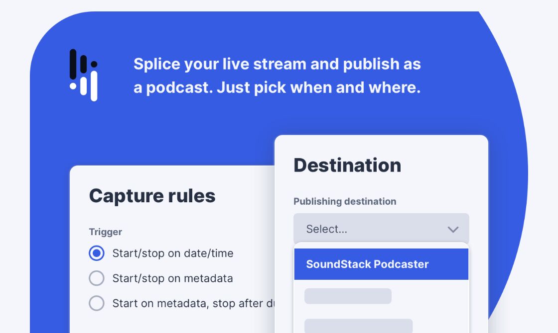 SoundStackHQ's tweet photo. There are lots of cool features within our #podcaster platform that'll make it easy for @Zeno_Media’s global community to connect with their listeners around the world.

One of our favs is Splice, which lets #broadcasters create podcast eps from their live streams automatically. https://t.co/XxYtvtgeTx