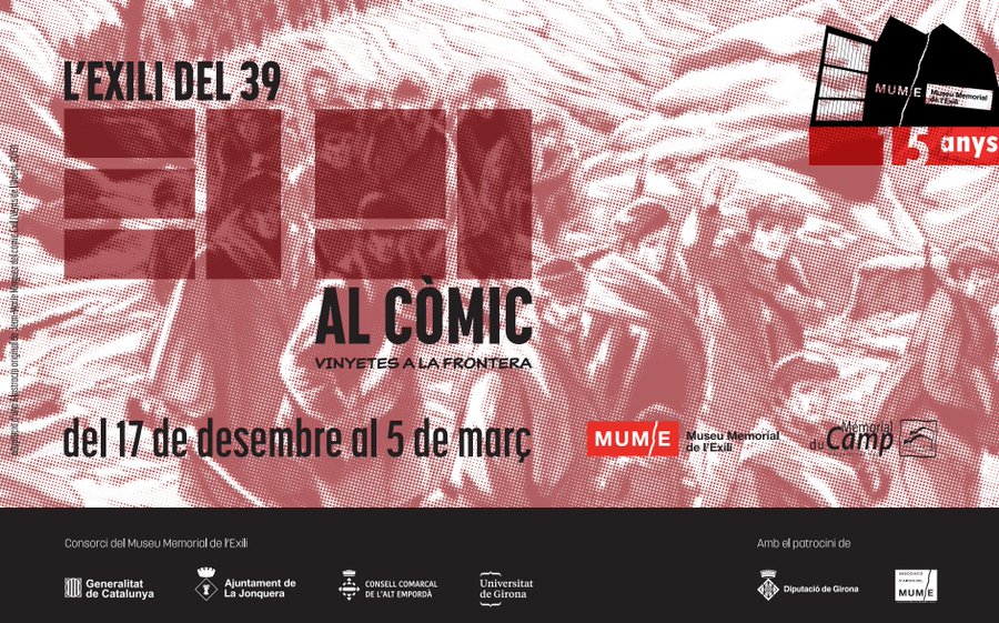 EnricPujol1960's tweet photo. Aquest dissabte dia 17 de desembre, a les 12 h, al Museu de l'Exili (MUME), inauguració de l'exposició "L'exili del 39 al còmic". Més de seixanta publicacions, dibuixos originals i un espai de lectura. Entrada gratuïta. https://t.co/JnHkl1xOr2