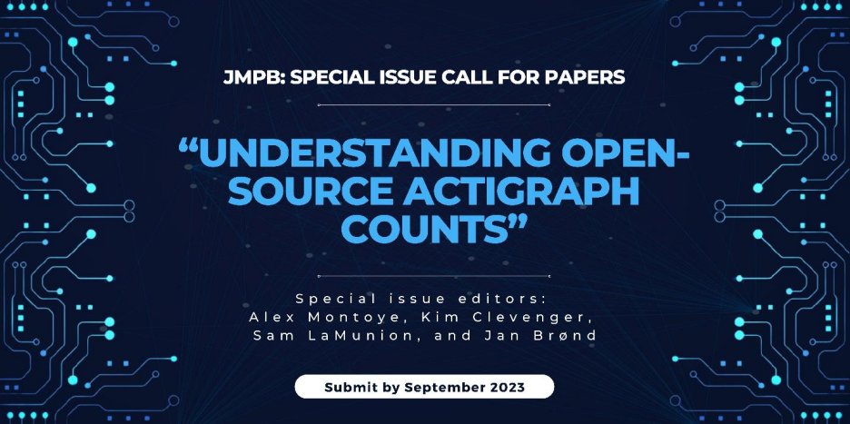 Journal for the Measurement of Physical Behaviour (@jmpbjournal) on Twitter photo 📢#CallforPapers📢
<a href="/JMPBjournal/">Journal for the Measurement of Physical Behaviour</a> Special issue: "Open-Source ActiGraph Counts"
<a href="/actigraph/">ActiGraph</a> published an open-source method for generating ActiGraph counts from raw #accelerometer data - any device brand!
Have you applied this to your raw data?
Details: journals.humankinetics.com/fileasset/JMPB… 📢#CallforPapers📢
<a href="/JMPBjournal/">Journal for the Measurement of Physical Behaviour</a> Special issue: "Open-Source ActiGraph Counts"
<a href="/actigraph/">ActiGraph</a> published an open-source method for generating ActiGraph counts from raw #accelerometer data - any device brand!
Have you applied this to your raw data?
Details: journals.humankinetics.com/fileasset/JMPB…
