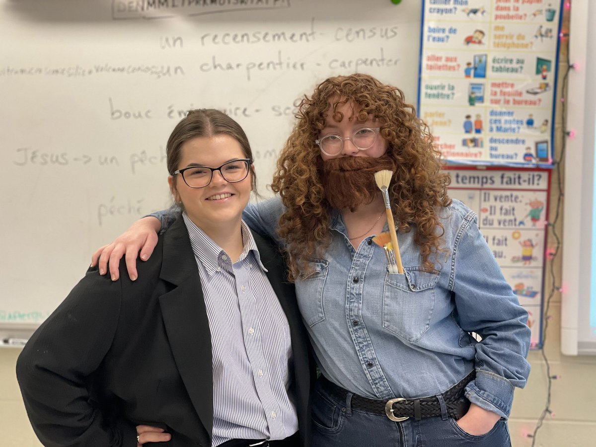 A pair for rhyme without reason day - Girlboss 💅and Bob Ross! 🎨  <a href="/HolySpiritHS/">Holy Spirit High</a>