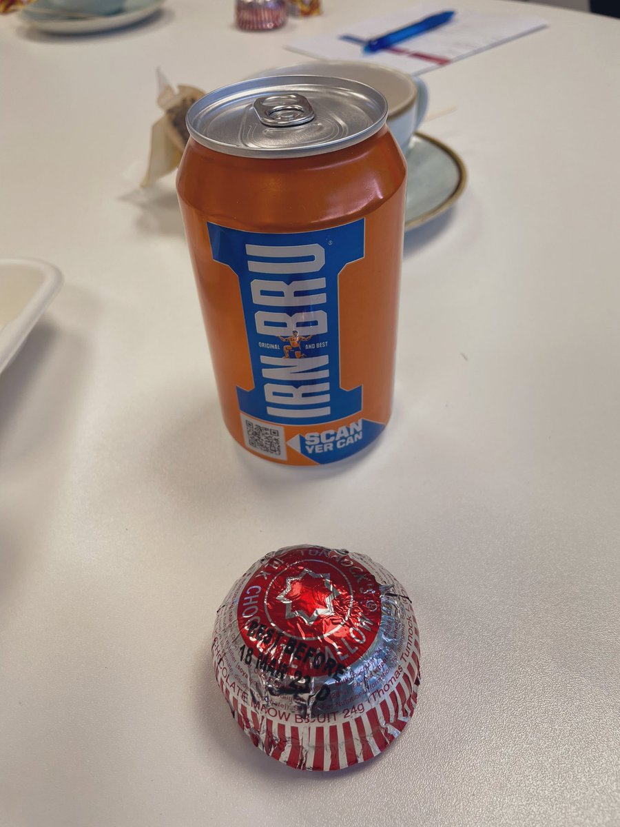 Immersing myself in the local delicacies in a trip to our Scottish site. Ignored the advice that I couldn’t handle them together. <a href="/irnbru/">IRN-BRU</a> <a href="/Tunnocks/">Tunnock’s</a>