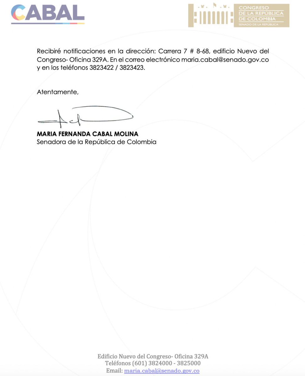 María Fernanda Cabal tweet media