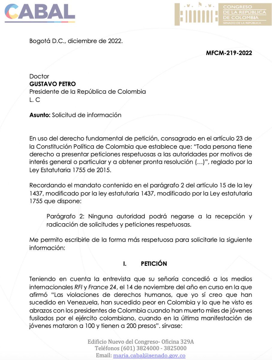 María Fernanda Cabal tweet media