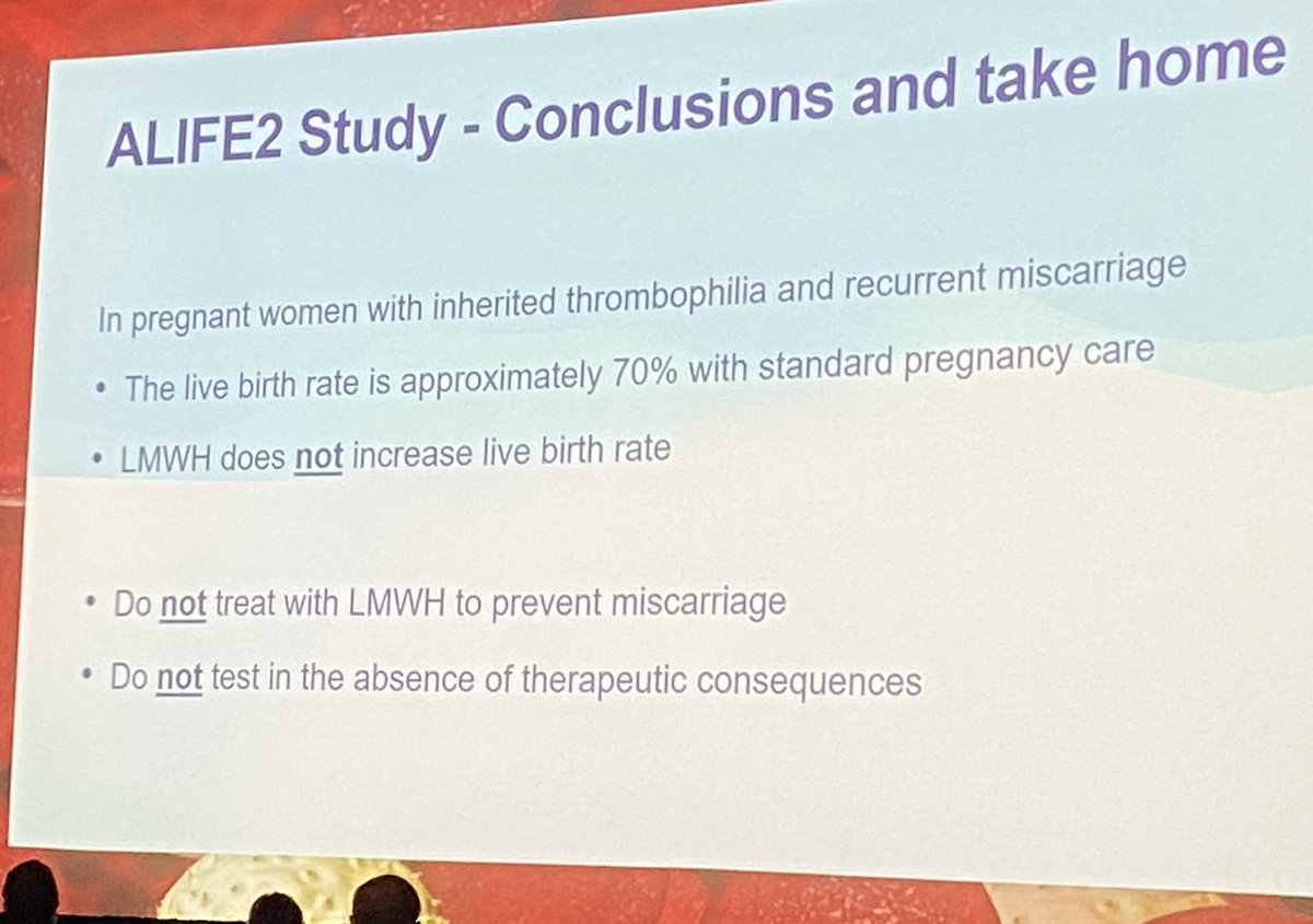 Barry Kevane (@barrykevane) on Twitter photo Landmark data from <a href="/MiddeldorpS/">Saskia Middeldorp</a> & #ALIFE2 trial at #ASH22 confirms no benefit with LMWH in improving live birth rate in inherited thrombophilia <a href="/fniainle/">Fionnuala Ní Áinle</a> Landmark data from <a href="/MiddeldorpS/">Saskia Middeldorp</a> & #ALIFE2 trial at #ASH22 confirms no benefit with LMWH in improving live birth rate in inherited thrombophilia <a href="/fniainle/">Fionnuala Ní Áinle</a>