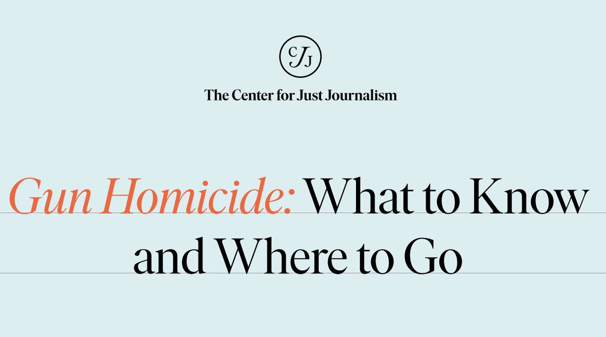 Today, we released our second issue brief for journalists. This one is on gun homicide, a serious problem that warrants serious, not sensationalistic, media coverage. justjournalism.org/page/gun-homic…