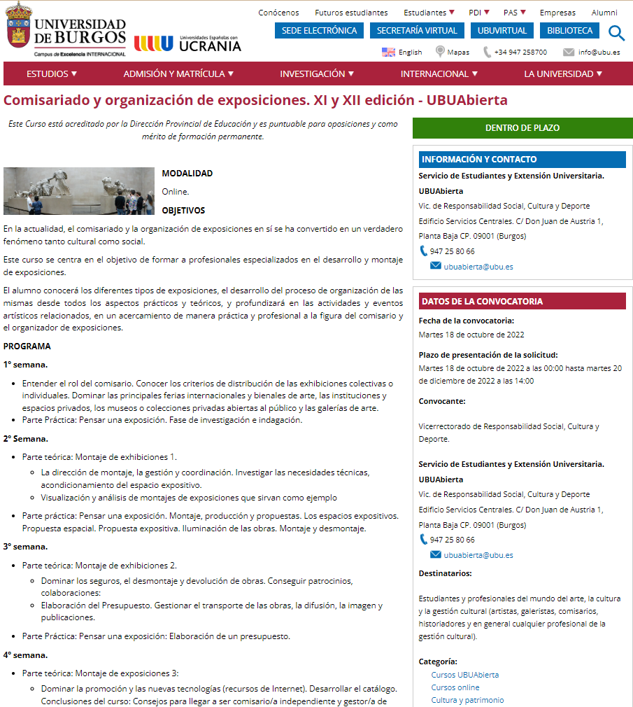 UBUTurismo's tweet photo. Curso online tutorizado https://t.co/szzqURLgRv
Comisariado y organización de exposiciones
Guía https://t.co/Ttu1UMyWYC
Acreditado educación
@apit_barcelona @ProguideRomania @efiguide @_GELEO_ @madridvisitasg1 @SusanaVJoris @galeguiando @al_mad_gp @SenderismoGuada @andajari https://t.co/rncBK1Z8gU