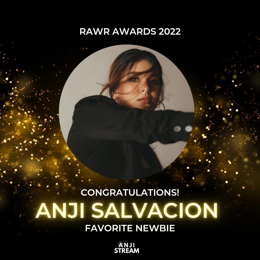 Our #RAWRAWARDS2022's Favorite Newbie is none other than Anji Salvacion! 🎉

It's been a spectacular milestone. Thank you for this recognition, @LionhearTVNet, and @kumuPH.

ANJI FAVORITE NEWBIE
#AnjiSalvacion • @anjisalvacion