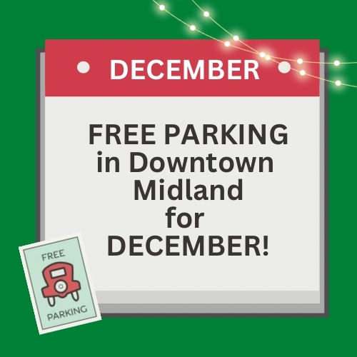 Free Parking for December continues in Downtown Midland!
Love local this holiday season!

#downtownmmidland #downtownmidlandbia #freeparking #shoplocal <a href="/lovelocal/">地域情報サイトZAQ</a>