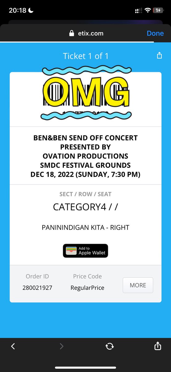 yunikwe's tweet photo. FOR SALE 1x ben&amp;ben homecoming con tix

paninindigan kita right

300 nalang po

RFS : di keri ng sched https://t.co/zNgM7IPYEQ