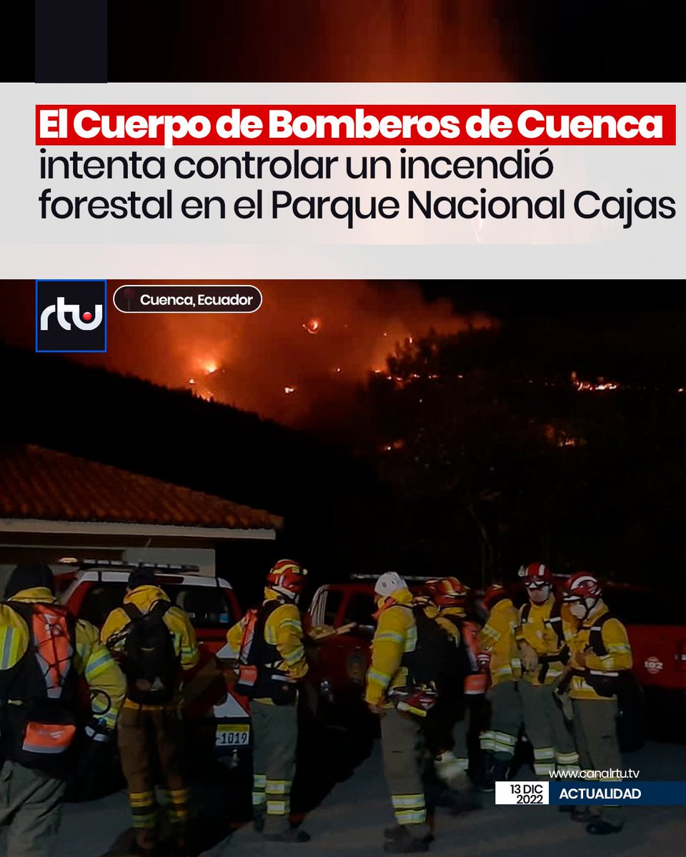 El Cuerpo de Bomberos de Cuenca intenta controlar un incendió en el Parque Nacional Cajas

Más información: bit.ly/3uObZWa