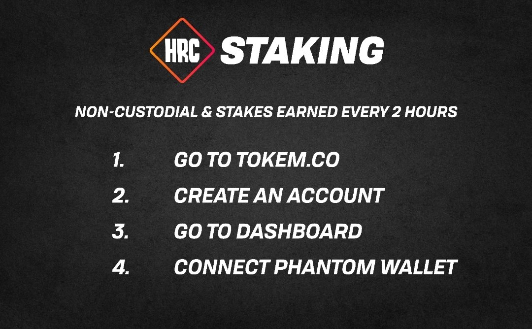 #hrc staking is live! Let's good! Earn $tokm passively and stack up to get ready for booster minting!