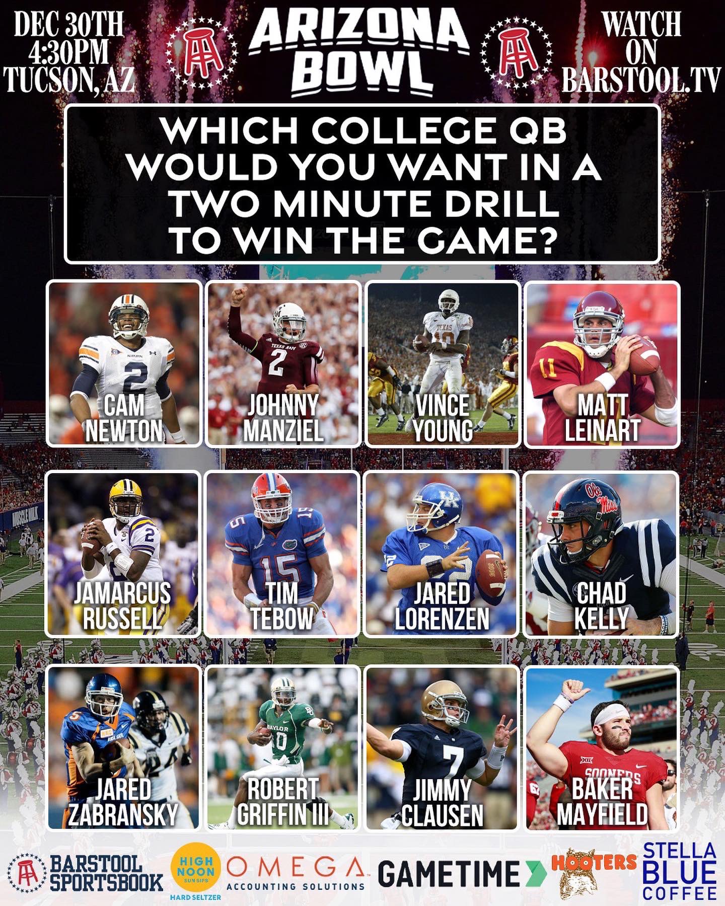 Barstool Sports on Twitter "Which college QB would you want in a two