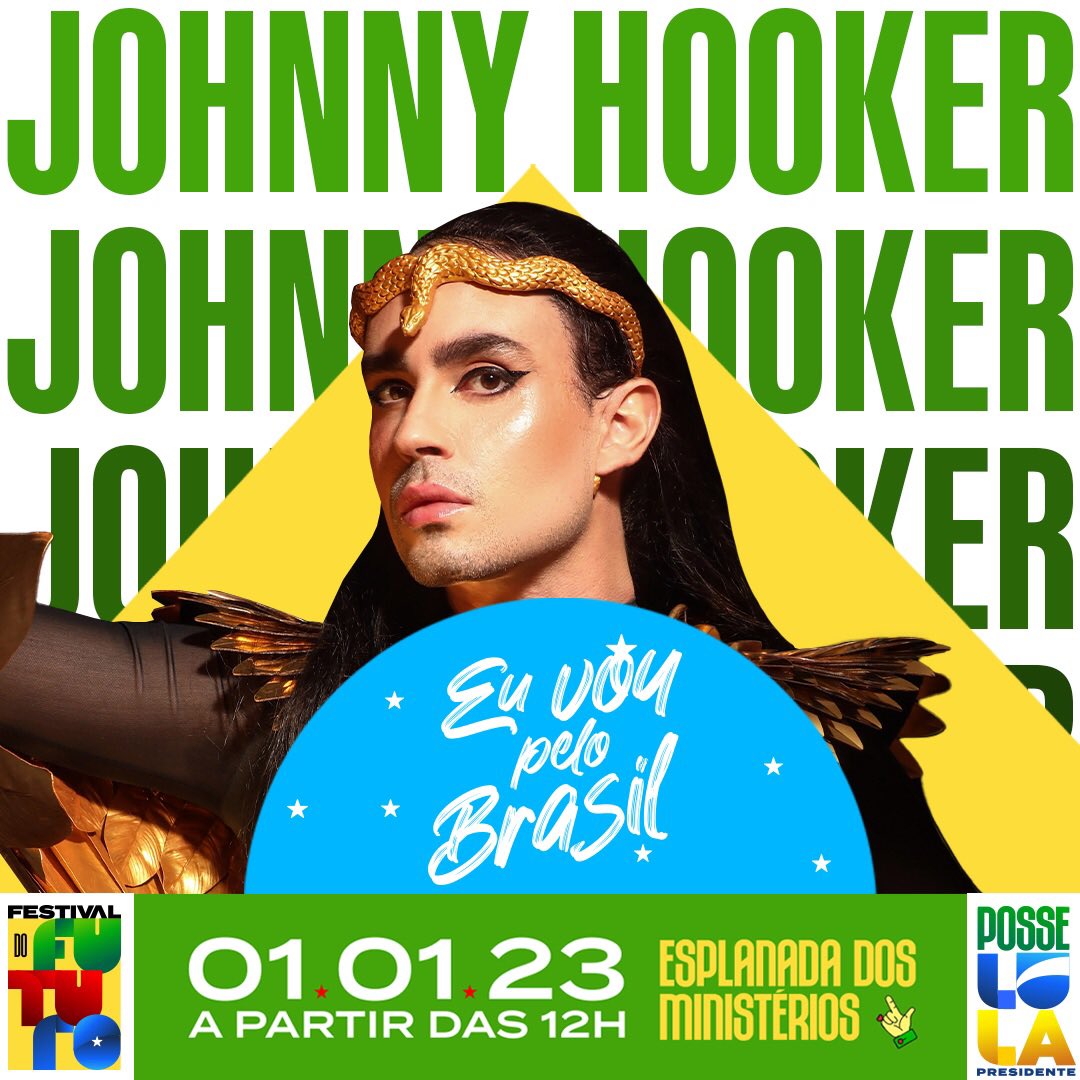 lulaverso's tweet photo. o novo tempo venceu! o nosso Campeão da Igualdade da ONU @JohnnyHooker também está no lineup do Festival do Futuro ♥️ https://t.co/XrLd7W7r0z