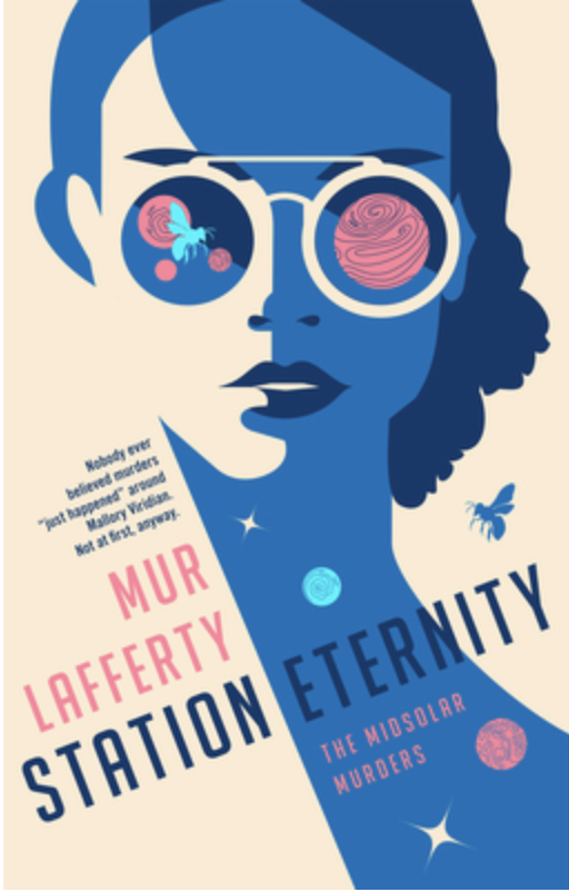 I also loved, loved, LOVED @mightymur's STATION ETERNITY. There's a lot going on in this sidekick-first contact-murder mystery-space opera, but it all comes together in the most FUN way. Becky Chambers fans will like. #libfaves22