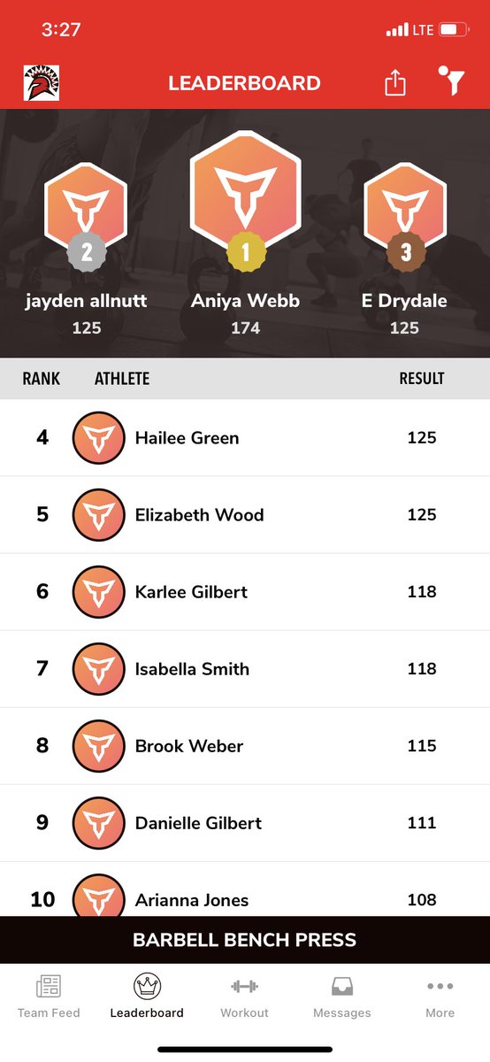Top 10 Bench Press today! #weRstrong