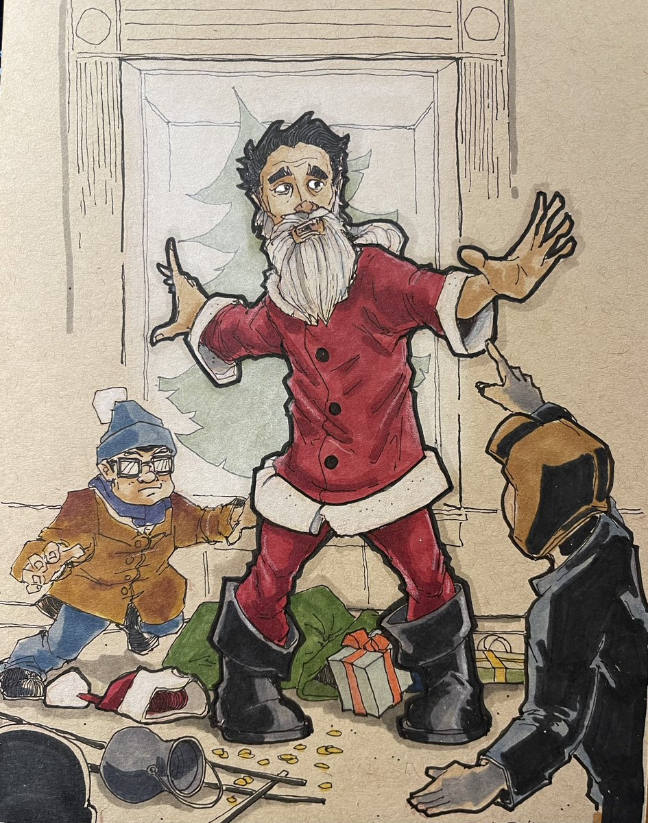 Another #Christmas #Carol #illustration when I was a kid this was the only #subversive #holiday #song that was on the radio, I didn’t know about #TheKinks but I knew #FatherChristmas & loved the energy & how different it was
#art #draw #drawing #nashville #musicintopictures