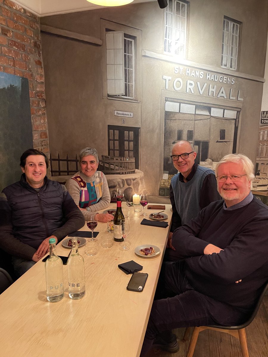 pkselbo's tweet photo. Norwegian dinner with Portuguese friends. Very nice to have @MAmparoFaustino and Carlos Monteiro on guest research wisit. -11Celsius is quite exotic for our friends! #EEAgrant #Photobiology @EurSocPhotobiol @KristianBerg17 https://t.co/aQyX9GLc6x