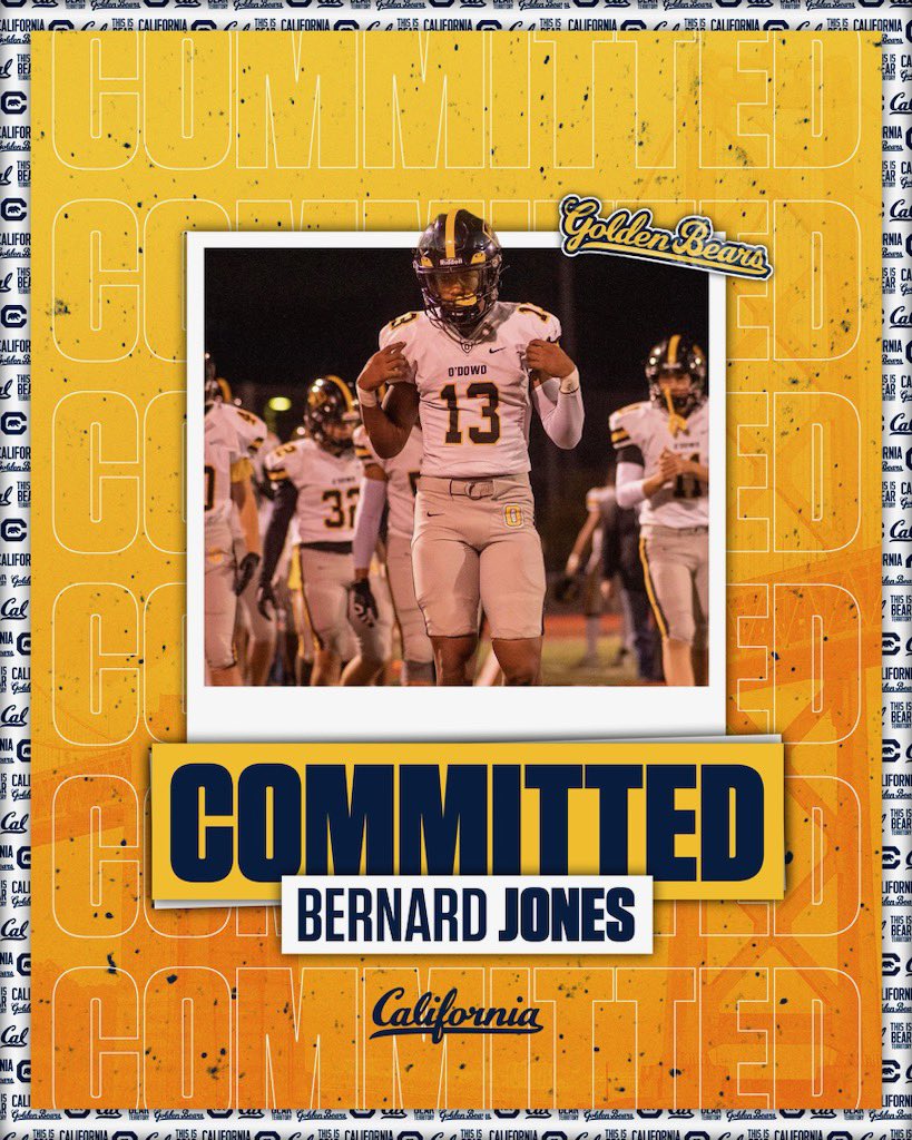 bernardj_23's tweet image. New home. Grateful for the opportunity. Thanks to my parents, coaches and friends who helped me to this point of my journey. Ready to work. 110% Committed. Go Bears 🐻 💛💙
@CoachSirmon @CoachToler @BenjaminGaus @CoachATaylor3 @mikeb_cal 

@ODowd_FB @younghardy_ @BrandonHuffman