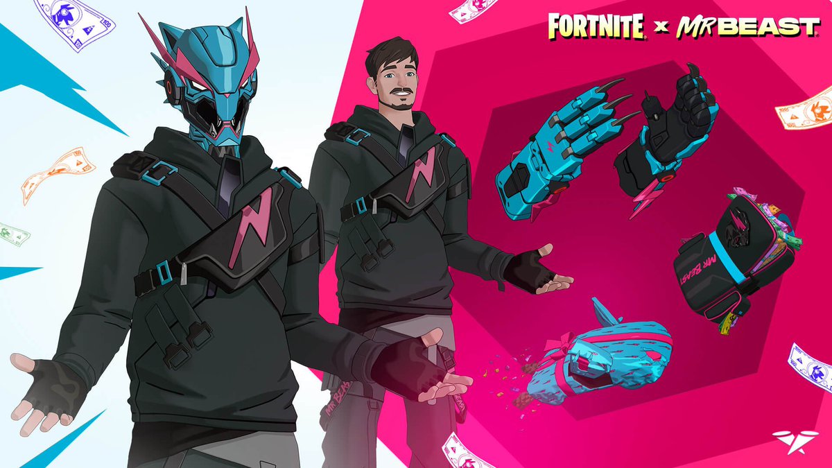 ShinraiSensei's tweet image. I'll add and gift TWO lucky winners any Mr Beast skin they want or choose 2,800 V-Bucks each! Retweet this tweet. Must be following me. Ends in 48 hours, good luck everyone!