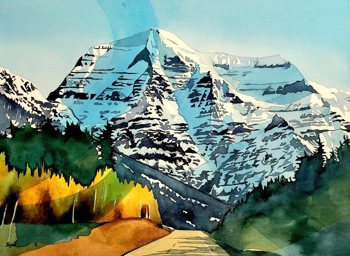 blassart's tweet photo. Day 13 of #ArtAdventCalendar 
"Mountain of the Spiral Road" 
22x30" watercolour
Available thru Art Gallery Kimberley:
https://t.co/SH11SGhgcY
#Chanukah #Christmas https://t.co/FzPjDfmxNH