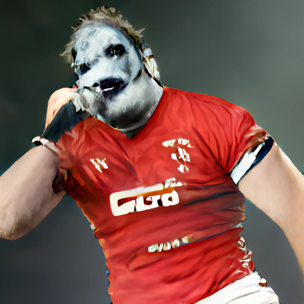 ScrumDingers's tweet photo. Alun Wyn Jones - lead singer of Slipknot

@nocontextmemes 

@AlunWynJones 
@slipknot https://t.co/OQRv7Eqq1x