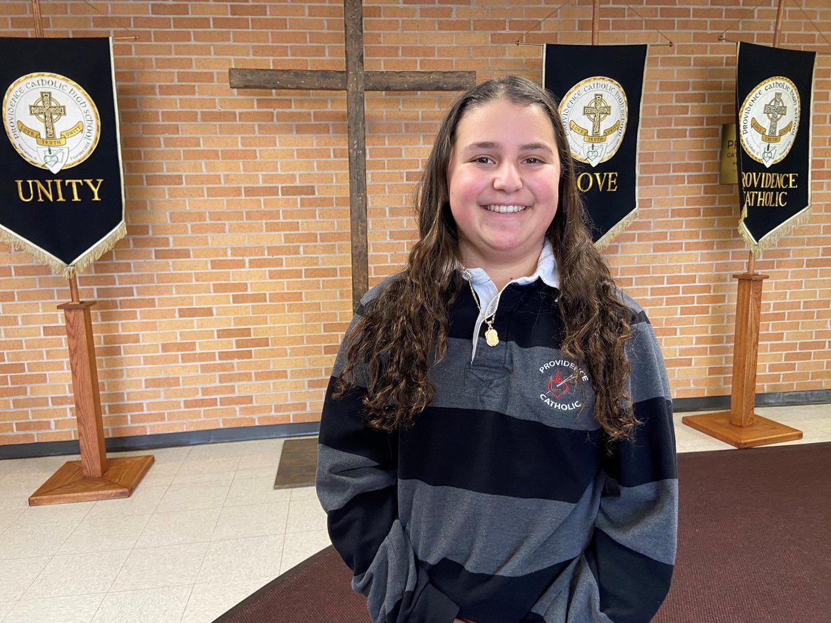 PCHS_Celtics's tweet photo. For Providence Catholic sophomore Gigi Picciolini, giving back happens year-round. Gigi is a five-year brain cancer survivor and has made it her life’s purpose to help other kids who have been affected by brain cancers. https://t.co/oL6irThBlN https://t.co/6IOycsLg2m