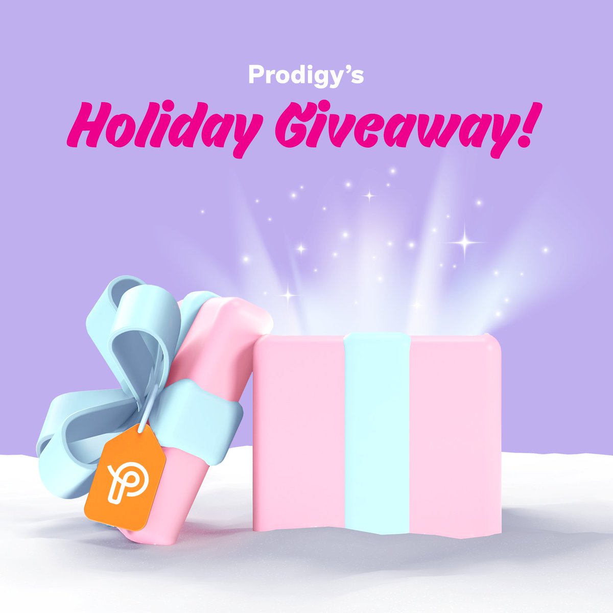 🎁HOLIDAY #GIVEAWAY!!!🎁 

THREE Winners will receive a 1-year #ProdigyMath Ultimate membership &amp; a special Prodigy Swag bag!

To enter:
🌟 Follow us @prodigygame
🌟 Like &amp; RT this post
🌟 Tag a friend in the comments! 

Ends Dec 17th at 11:59 pm!