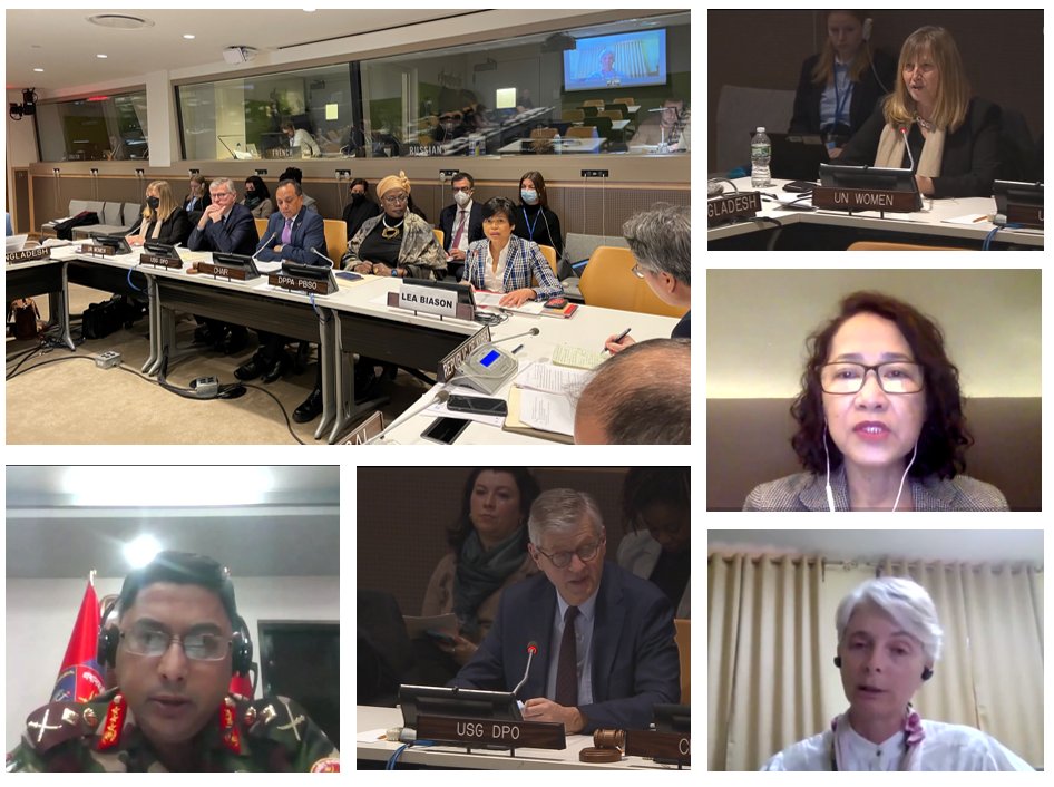 UNPeacebuilding's tweet photo. Today, Peacebuilding Commission convened a mtg on women, peace &amp; security in peacekeeping settings: #PBC called for tangible support to women-led peacebuilding efforts and the mainstreaming of gender perspectives into policies &amp; actions undertaken at the country &amp; regional levels https://t.co/DlWJxUpWIa