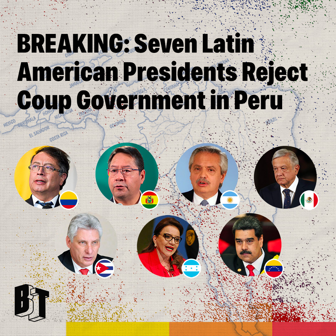 Latin American leaders condemn the forceful removal of Pedro Castillo as Peru’s President

Boluarte, who replaced Castillo, has called for early Presidential elections, but the protests in the streets continue.