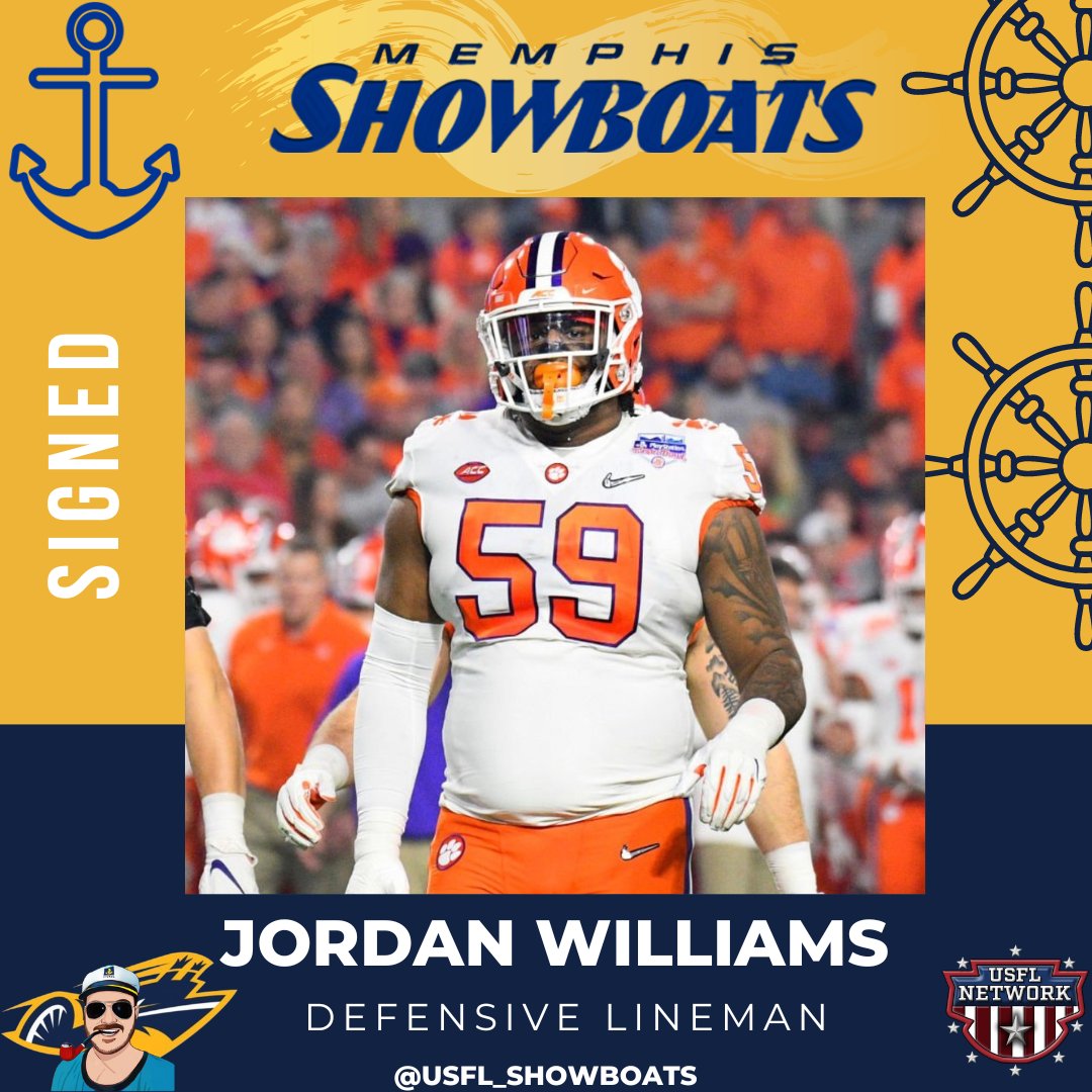 BrandonUFM's tweet image. DLINE GETTING HUGE!! Jordan Williams is a 6'5 290 lb DT who played at Clemson and finished at Virginia Tech collegiately. He played in 36 total games racking up 72 TKL, 12 TFL, 6.5 sacks, and one Forced fumble. 
#USFL #USFLNetwork #Football #Clemson #VirginiaTech