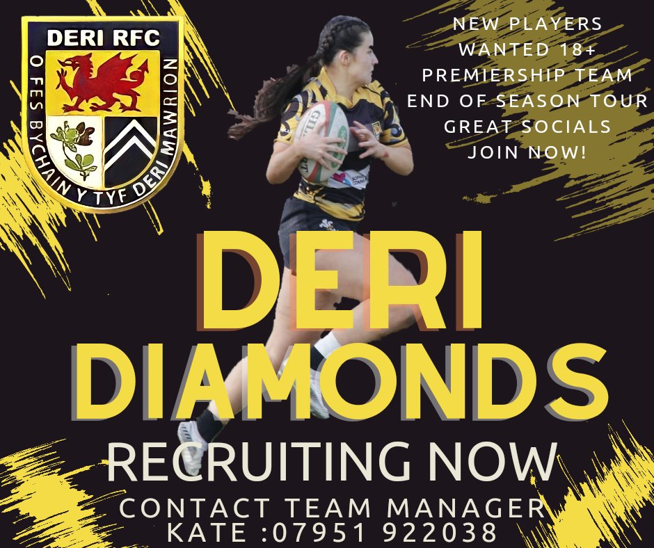 Play in uni or college midweek? Want to start playing again? Newly turned 18? Contact Kate and let's get playing again💪🏉🖤💛🖤💛🖤💛