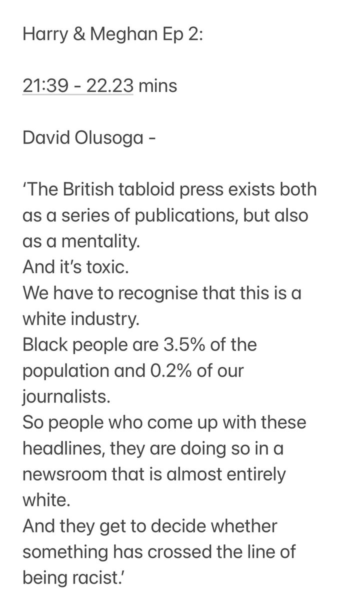 1/2:
<a href="/DavidOlusoga/">David Olusoga</a> perfectly explaining why representation in our media is so important! The lines between cheap, insulting, racist, misogynistic, non-consensual gossiping and actual news that has been researched ethically by journalists have been severely blurred.