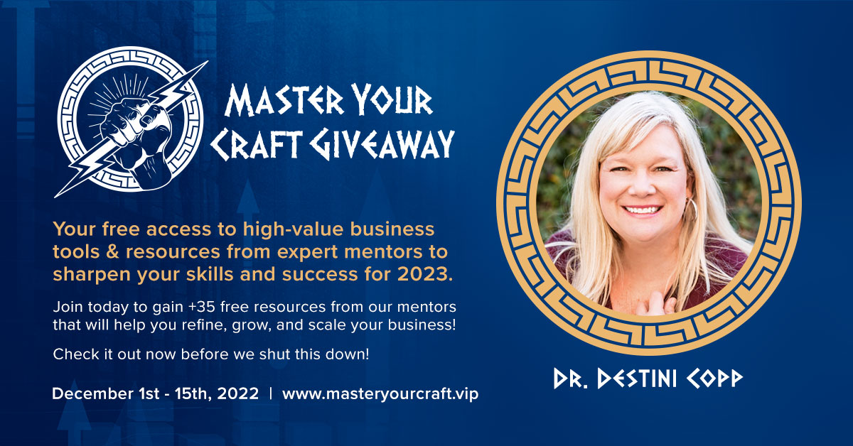 Master Your Craft giveaway! Join today: destinic.krtra.com/t/FkMmvxz20sXc