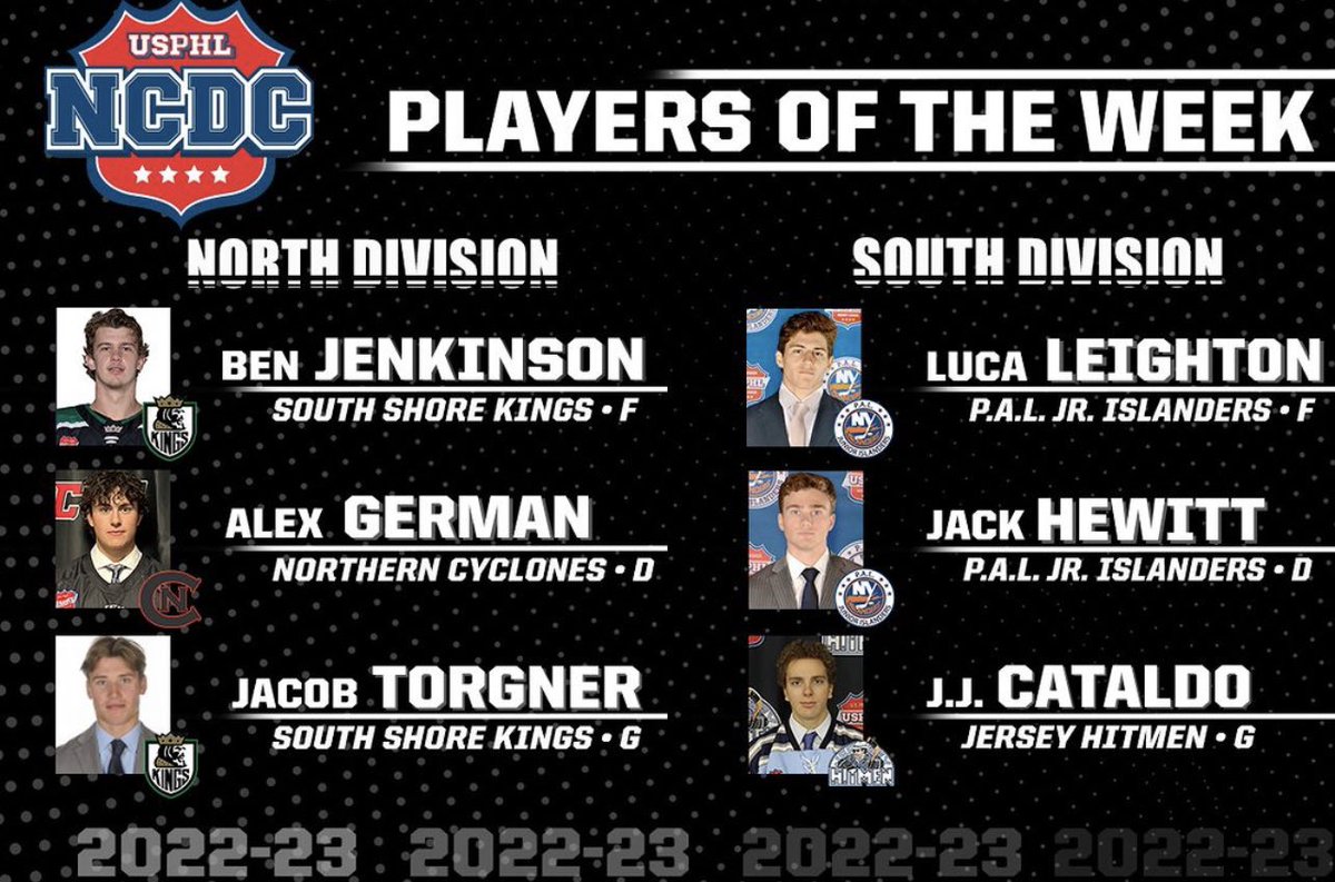 Congratulations to Ben Jenkinson and Jacob Torgner on earning #NCDC Weekly Honors!