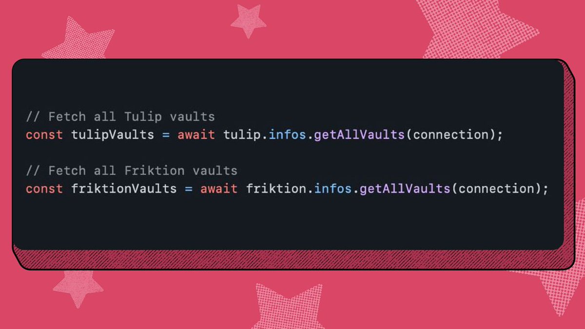 DappioLab's tweet photo. 📣 Composable Solana Upgrade  📣

We have added @friktion_labs / @TulipProtocol “Vault” into our Composable Framework

With two lines of code, devs can bootstrap and leverage these high TVL/Liquidity vaults. 

We deliver composability, and stay prepared for future of Solana https://t.co/teuIbtcExQ