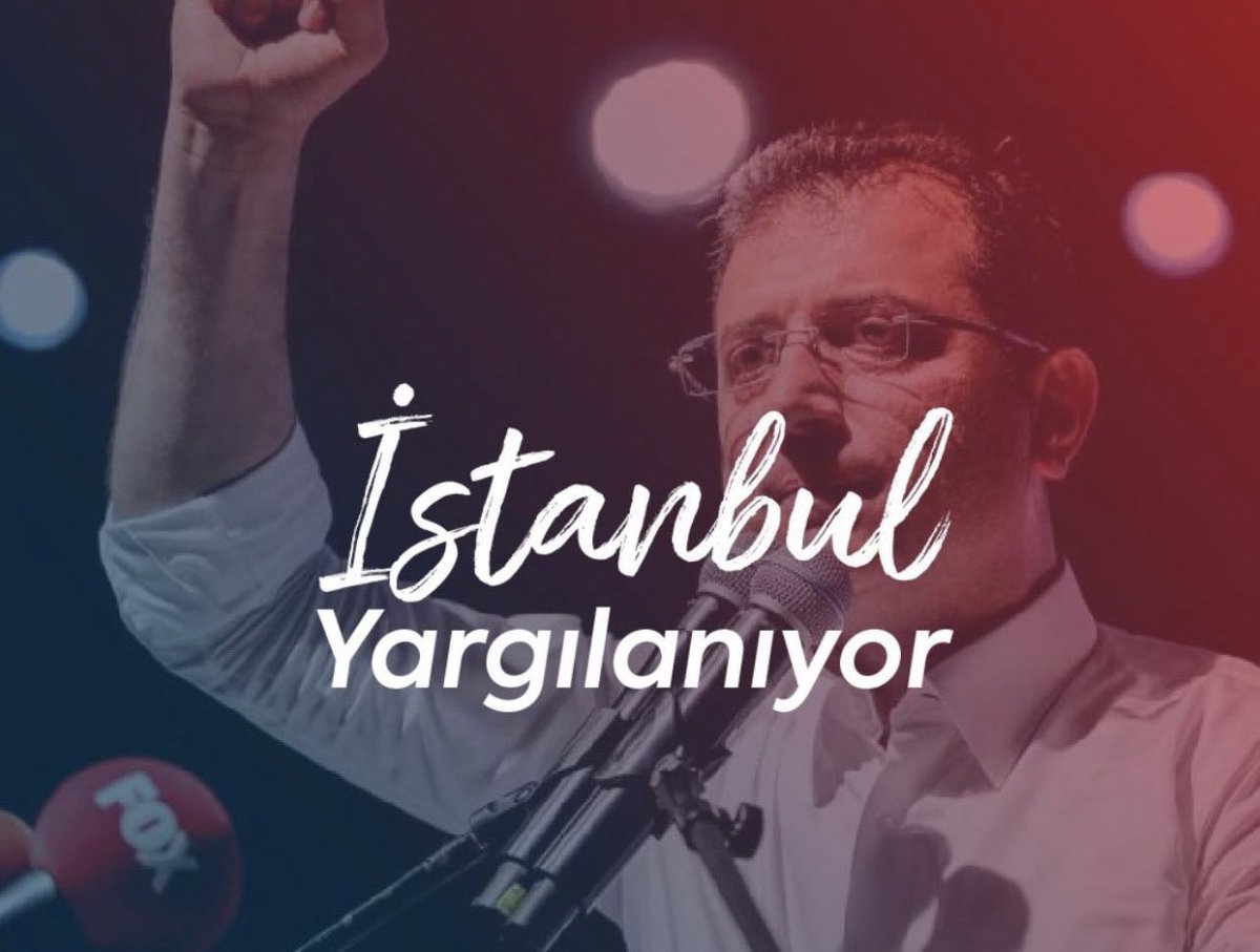 Yarın Anadolu Adliyesin de, İstanbul yargılanacak.!
IMAMOĞLU Sadece yanında İstabul değil, Sana tüm Gönül verenlerle yanındayız..
