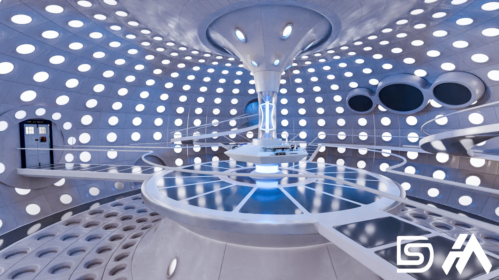 Harry Amatt on X: "SPOILERS! 60th TARDIS INTERIOR 3D Model Another progress  update, ramps, doorways, new floor and a change in lighting Thanks to  @Dalliias for helping with the controls, seriously appreciated. (