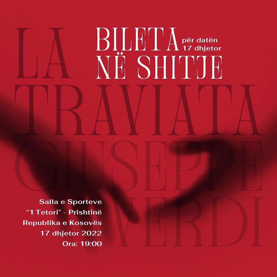 Të gjithë biletat për premierën e “La Traviata” më 15 dhjetor janë shitur!

Ju akoma keni mundësinë t’i blini biletat për reprizë e cila do të shfaqet këtë të shtunë me 17 dhjetor duke klikuar në vegëzën më poshtë.

ticketing.festtix.co.uk/e/42/embed-tic…