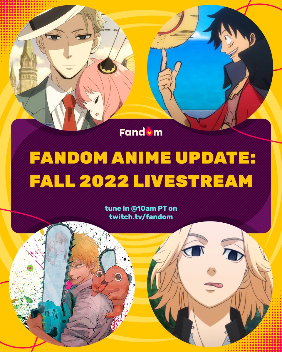 There's just too much awesome anime out this season — So we're back with another livestream to help you keep up 🥵 Join us at 10am PT ➡️ /fD4s9aPgdA Fandom @getfandom There's just too much awesome anime out this season — So we're back with another livestream to help you keep up 🥵 Join us at 10am PT ➡️ /fD4s9aPgdA Fandom @getfandom