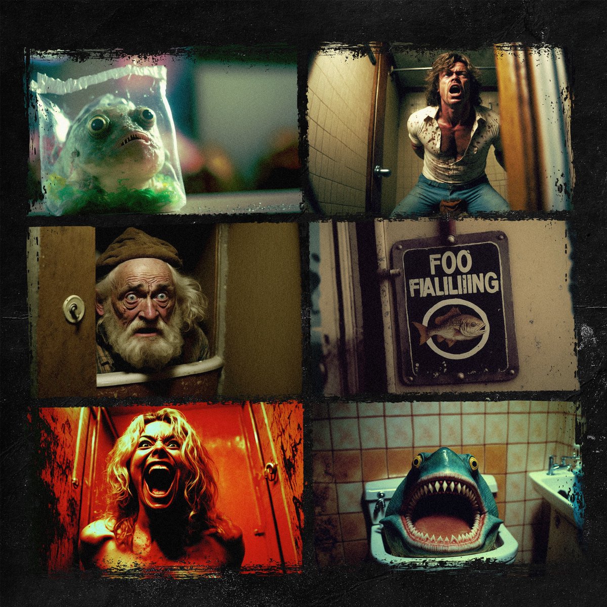 willhowe's tweet photo. .. continued. Prompts included “1975” “low budget” and ”horror”, and using “JAWS” as a reference kept the piranhas styling somewhat consitent too. Curated by me, made with AI. #madewithai #midjourney #midjourneyart #midjourneyai #midjourneyartwork #aiartwork #aiartists https://t.co/kWyylnrw5r