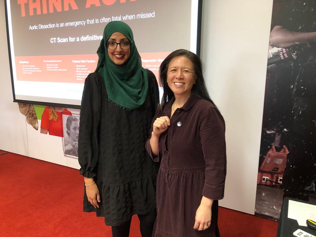 It was an absolute honor to award @majortraumaQEHB with one of our unique Think Aorta badges for her amazing contribution in the Aortic Dissection field ❤️

We appreciate everything you do. 

@THINK__AORTA @AorticDissectUK @cottonclan @Icarus1054 @aortabuddiesuki