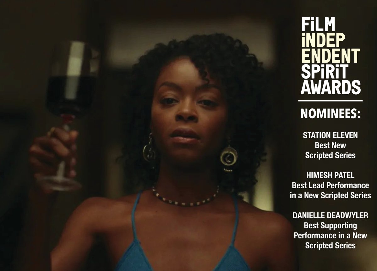 Jessica Rhoades (@jessicarhoades) on Twitter photo Cheers to our amazing #StationEleven team and all the nominees on the #SpiritAwards nominations! Thank you to <a href="/filmindependent/">Film Independent</a> for recognizing our show and the performances of @Captain_D_ and #HimeshPatel. Cheers to our amazing #StationEleven team and all the nominees on the #SpiritAwards nominations! Thank you to <a href="/filmindependent/">Film Independent</a> for recognizing our show and the performances of @Captain_D_ and #HimeshPatel.