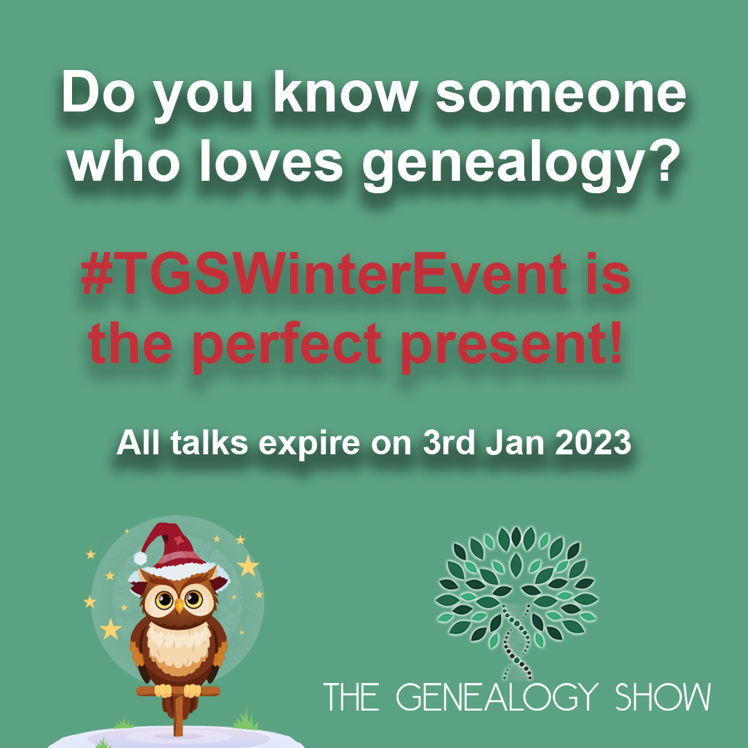 THE_Gen_Show's tweet photo. Do you have a family member or friend who loves genealogy? #TGSWinterEvent is the perfect present!
All 59 talks are available until 3rd Jan 2023, including a huge variety of subjects so there's something for everyone!
https://t.co/OHRjp3STIG
#TGSWinterEvent #familytree https://t.co/xd0yo1hISa