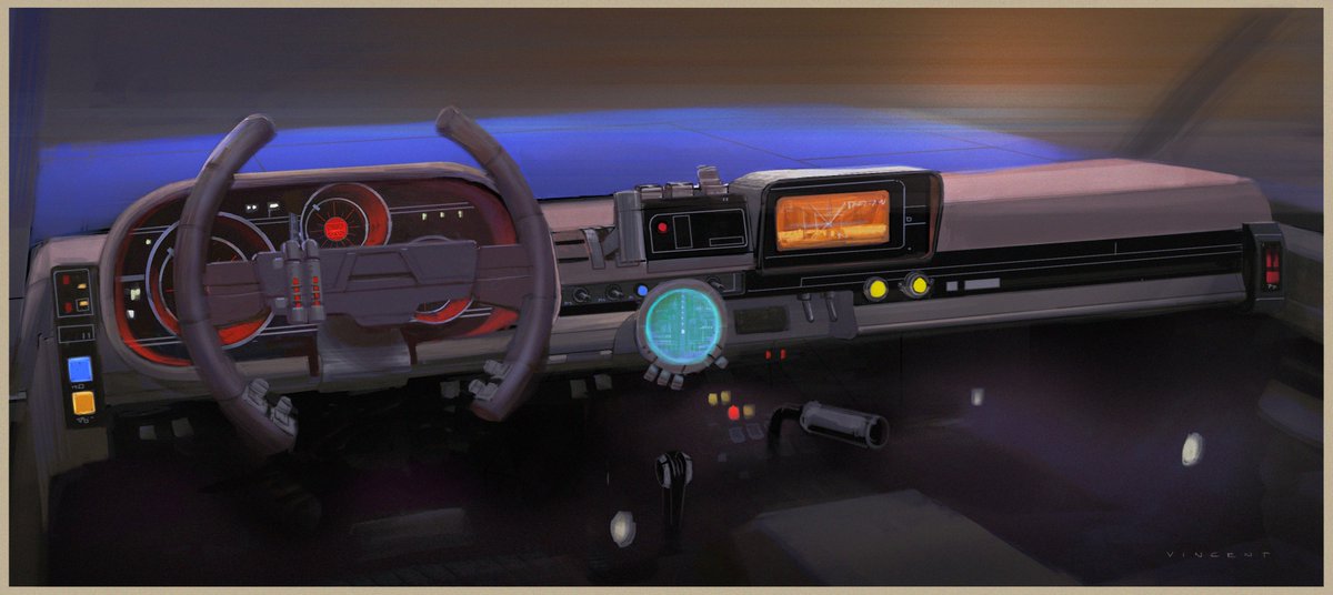 vincentj_artist's tweet photo. Han Solo's ride, i got to work on. this was fun. points to who can guess what for cars i was looking at. #StarWars #hansolo #art #design #filmcars #film #conceptart https://t.co/ribkVm4dpN