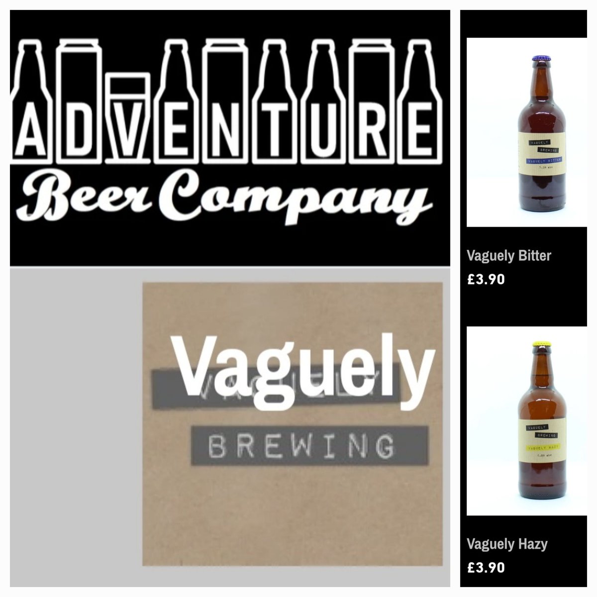 Restock Alert at @AdventureBeerCo who offer unbelievable service and specialise in #EastMidlands beers! They now have #VaguelyPaleAle, #VaguelyBitter &amp; #VaguelyHazy in stock. Have a #VaguelyHappyChristmas!🍻 🎅 👍
#VaguelyBrewing #nanobrewery #Bingham #Nottingham #craftbeer