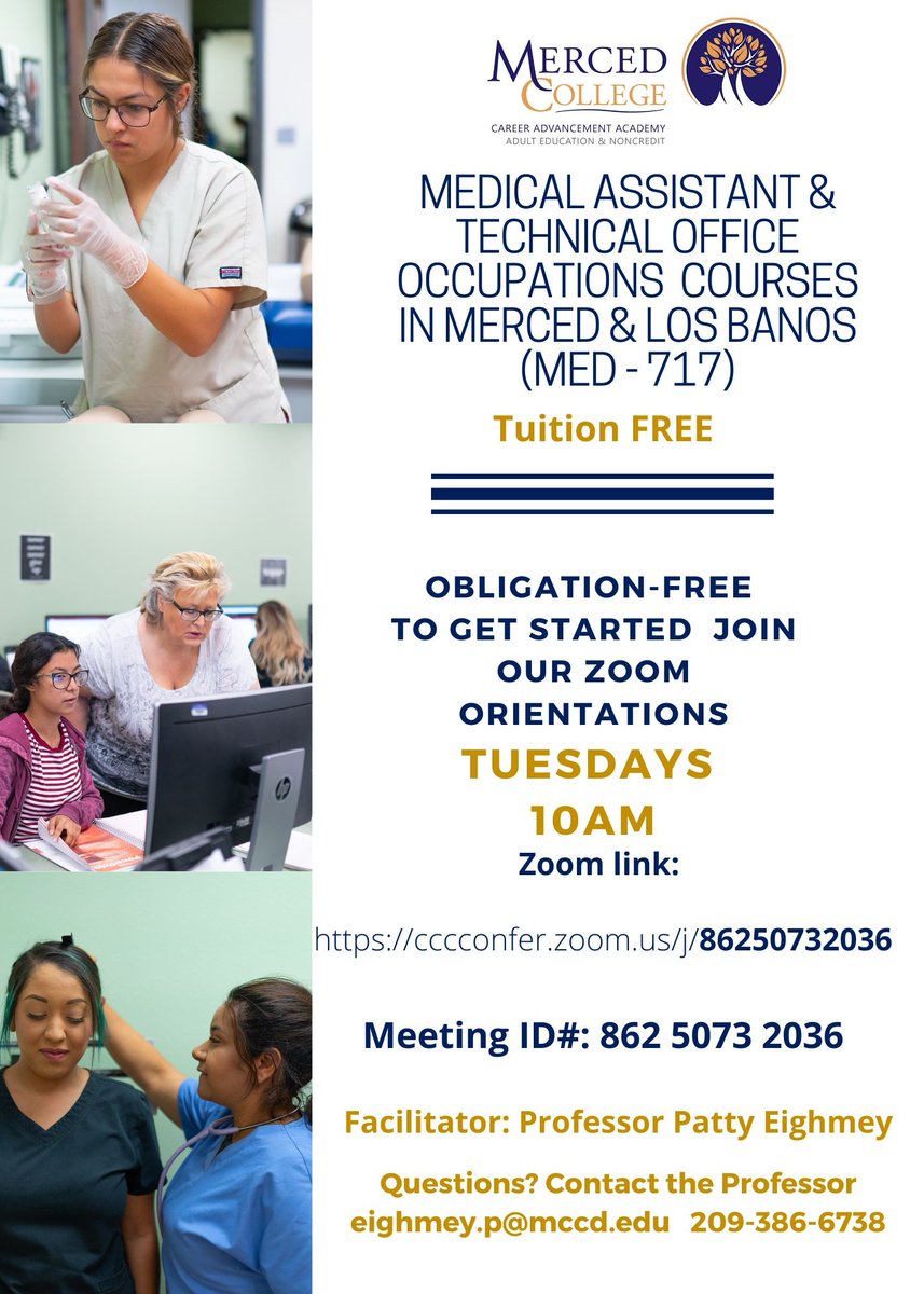 Hello! Join us for the last virtual orientation session of the year today at 10am. Remember, these two programs are tuition-free, you just pay for materials.