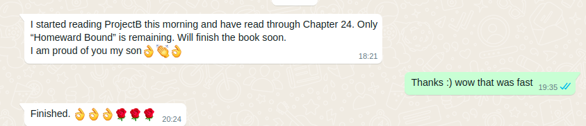 ArunKrishnan_'s tweet image. Appa, as usual, is the first to read my book:-)

#ProjectB